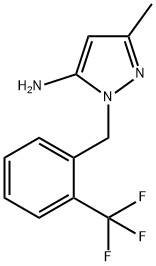 3-Methyl-1-[2-(trifluoromethyl)benzyl]-1H-pyrazol-5-amine Struktur