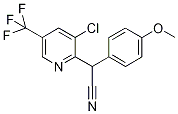 2-[3-Chloro-5-(trifluoromethyl)pyridin-2-yl]-2-(4-methoxyphenyl)acetonitrile 97% Struktur