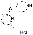 4-Methyl-2-(piperidin-4-yloxy)-pyrimidine hydrochloride Struktur