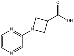 1-Pyrazin-2-yl-azetidine-3-carboxylic acid Struktur