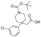 2-[1-(tert-Butoxycarbonyl)-4-(3-chlorophenyl)piperidin-4-yl]acetic acid Structure