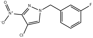 4-chloro-1-(3-fluorobenzyl)-3-nitro-1H-pyrazole Struktur