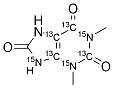 1,3-Dimethyluric acid-13C4,15N3 Struktur