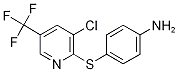 4-{[3-Chloro-5-(trifluoromethyl)pyridin-2-yl]sulphanyl}aniline, 2-[(4-Aminophenyl)sulphanyl]-3-chloro-5-(trifluoromethyl)pyridine, 4-Aminophenyl 3-chloro-5-(trifluoromethyl)pyridin-2-yl sulphide Struktur