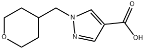 1-(Oxan-4-ylmethyl)-1H-pyrazole-4-carboxylic acid Struktur