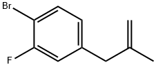 3-(4-Bromo-3-fluorophenyl)-2-methylprop-1-ene Struktur