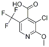 3-Chloro-2-methoxy-5-(trifluoromethyl)pyridine-4-carboxylic acid, 4-Carboxy-3-chloro-2-methoxy-5-(trifluoromethyl)pyridine Struktur