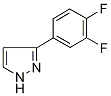 3-(3,4-Difluorophenyl)-1H-pyrazole Struktur