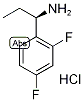 (R)-2,4-Difluoro-alpha-ethylbenzylamine hydrochloride Struktur