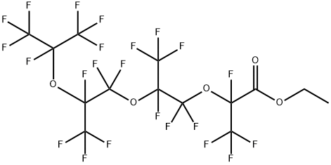 Ethyl perfluoro-2,5,8,10-tetramethyl-3,6,9-trioxaundecanoate Struktur