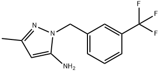 3-Methyl-1-[3-(trifluoromethyl)benzyl]-1H-pyrazol-5-amine Struktur