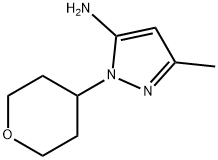 3-Methyl-1-(tetrahydro-2H-pyran-4-yl)-1H-pyrazol-5-amine Struktur