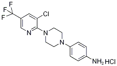 4-{4-[3-Chloro-5-(trifluoromethyl)pyridin-2-yl]piperazin-1-yl}aniline hydrochloride 97% Struktur