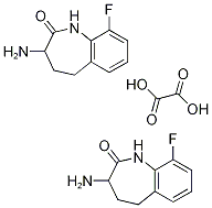 3-Amino-4,5-dihydro-9-fluoro-1H-benzo[b]azepin-2(3H)-one hemioxalate Struktur