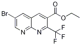 6-Bromo-3-(ethoxycarbonyl)-2-(trifluoromethyl)-1,8-naphthyridine Struktur