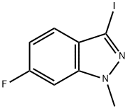 6-Fluoro-3-iodo-1-methyl-1H-indazole Struktur