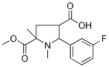 1,5-Dimethylpyrrolidine-2-(3-fluorophenyl)-5-(methoxycarbonyl)-3-carboxylic acid Struktur