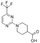 1-[4-(Trifluoromethyl)pyrimidin-2-yl]piperidine-4-carboxylic acid 97% Struktur