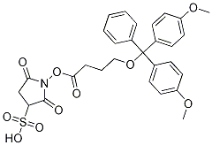 SULPHOSUCCINIMIDYL-4-[2-(4,4-DIMETHOXYTRITYL)]BUTYRATE Struktur