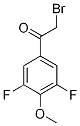 2-Bromo-1-(3,5-difluoro-4-methoxyphenyl)ethan-1-one Struktur