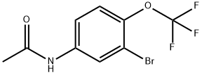 4-Acetamido-2-bromo-alpha,alpha,alpha-trifluoroanisole, N-[3-Bromo-4-(trifluoromethoxy)phenyl]acetamide Struktur