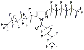 3,5-Bis(perfluorohexyl)-1-(nonafluoropentanoyl)-1H-pyrazole Struktur