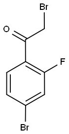 2,4'-Dibromo-2'-fluoroacetophenone, 2-Bromo-1-(4-bromo-2-fluorophenyl)ethan-1-one Struktur