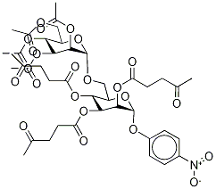 4-Nitrophenyl 6-O-(2,3,4,6-Tetraacetyl-α-D-mannopyranosyl)-2,3,4-tri-O-levulinoyl-α-D-mannopyranoside Struktur