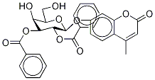 4-Methylumbelliferyl 2,3-Di-O-benzoyl--D-galactopyranoside Struktur