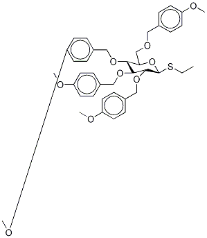 Ethyl-tetra-O-(4-methoxybenzyl)--D-thioglucopyranoside Struktur