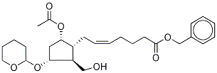 (5Z)-7-[(5-Acetyloxy-2-formyl-3-tetrahydropyranyloxy)cyclopentyl]-5-heptenoic Acid Benzyl Ester Struktur