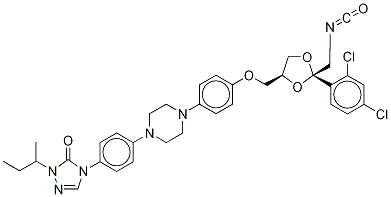 Des[2-(1,2,4-triazolyl)] Itraconazole-2-isocyanate, 1246812-37-2, 結(jié)構(gòu)式