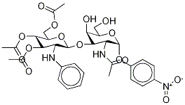 4-Nitrophenyl 2-Acetamido-3-O-(3,4,6-tri-O-acetyl-2-deoxy-2-phthalimido-β-D-glucopyranosyl)-α-D-galactopyranoside Struktur