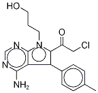 1-[4-AMino-7-(3-hydroxypropyl)-5-(4-Methylphenyl)-7H-pyrrolo[2,3-d]pyriMidin-6-yl]-2-chloro-ethanone-d6 Struktur