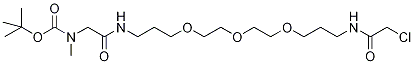 N'-(13-ChloroacetaMido-4,7,10-trioxatridecanyl)-N-Methyl-N-tert-butoxycarbonyl-glycinaMide Struktur