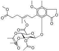 Mycophenolic Acid Methyl Ester 6-(Tri-O-acetyl-β-D-glucuronic Acid Methyl Ester) Struktur