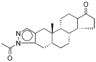 5α-N-Acetyl-2'H-androst-2-eno[3,2-c]pyrazol-17-one Struktur