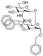 Benzyl-2-O-(2-AcetaMido-2-deoxy-β-D-glucopyranosyl)-3-O-benzyl-4,6-O-benzylidene-α-D-Mannose Struktur