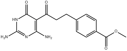 N-[4-[3-(2,6-Diamino-1,4-dihydro-4-oxo-5-pyrimidinyl)-3-oxopropyl]benzoic Acid Struktur