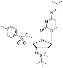 5'-Tosyl-3'-tert-butyldimethylsilyl-2'-deoxy-N-[(dimethylamino)methylene]-cytidine Struktur