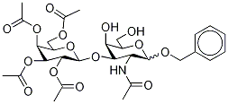 Benzyl 2-Acetamido-2-deoxy-4-O-(2,3,4,6-tetra- O-acetyl--D-galactopyranosyl)--D-galactopyranoside Struktur