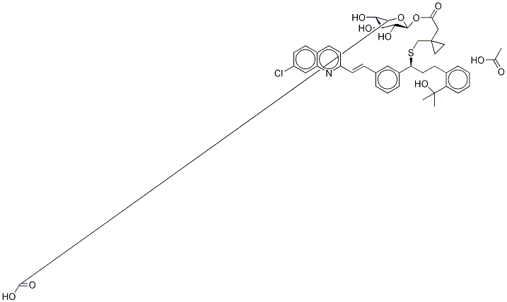 Montelukast Acyl--D-glucuronide Acetic Acid Salt Struktur