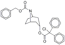 N-Desmethyl N-Benzyloxycarbonyltropan-3a-yl-(2-chloro-2,2-diphenyl)acetate Struktur