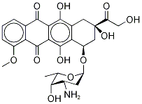 Doxorubicin-13C,d3 (approximately 50% pure, contains unidentified salts)
 Struktur