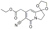 6'-Cyano-2',3'-dihydro-5'-oxo-spiro[1,3-dioxolane-2,1'(5'H)-indolizine]-7'-acetic Acid Ethyl Ester Struktur