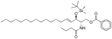 2-O-tert-ButyldiMethylsilyl-1-O-benzoyl C4 CeraMide Struktur