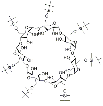 HEPTAKIS-(6-O-TERT-BUTYL -DIMETHYLSILYL-β-CYCLODEXTRIN Struktur