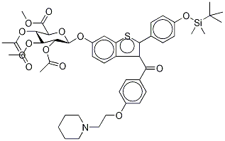 Methyl-1-(4’-tert-butyldimethylsylyl-6-hydroxyraloxifene-d4)-2,3,4-tri-O-acetyl--D-glycopyranuronate Struktur