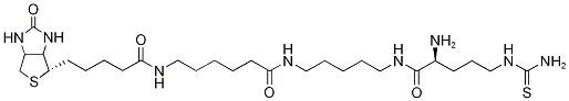 N-(6-Biotinamidohexanoyl)-N’-D-thiocitrullinyl-pentamethylenediamine Struktur