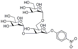 4-Nitrophenyl 3,6-di-O-(α-D-mannopyranosyl)-β-D-mannopyranoside Struktur